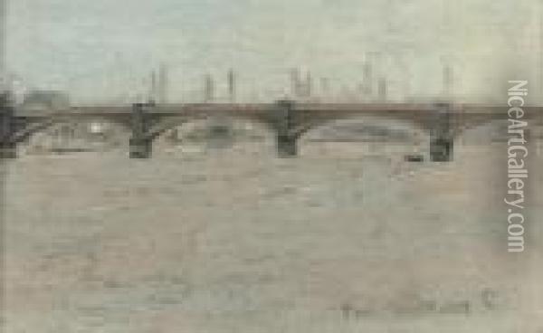 Battersea Bridge Oil Painting - Paul Fordyce Maitland