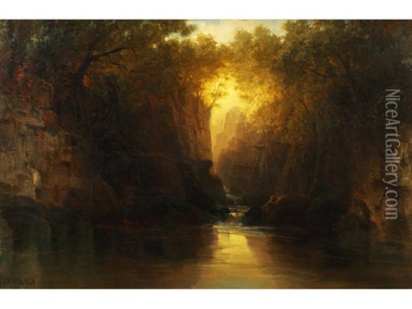 Evening Light Oil Painting - Samuel Lawson Booth