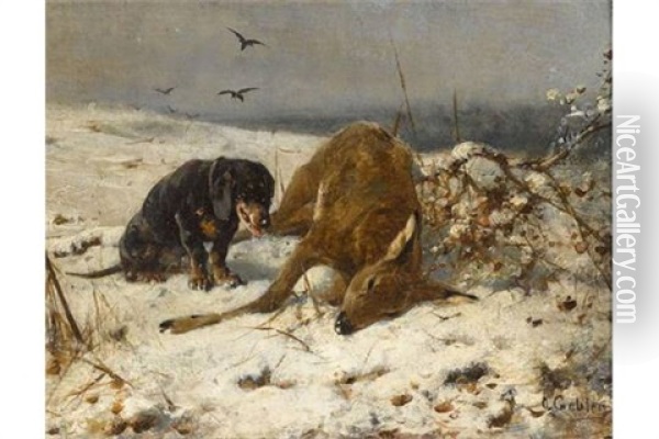 Erfolgreiche Jagd Oil Painting - Otto Friedrich Gebler