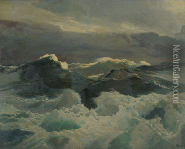 Seascape Oil Painting - Frederick Judd Waugh