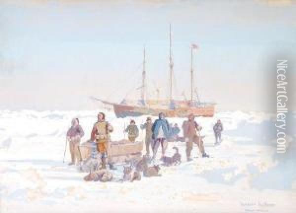 Nansen And The Fram Oil Painting - Herbert Kerr Rooke