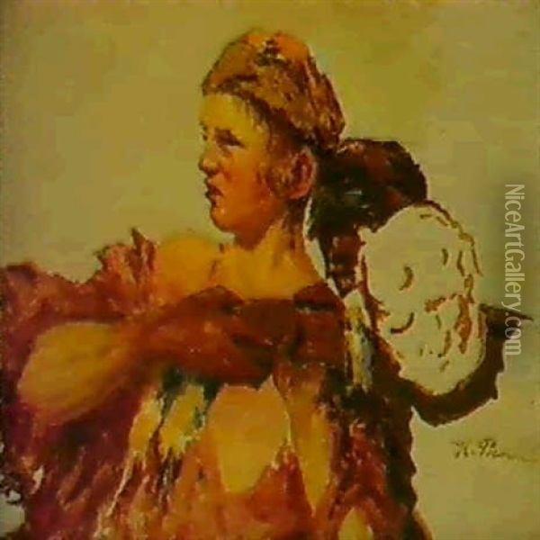 Studie Till Pramdragarna Oil Painting - Ilya Repin