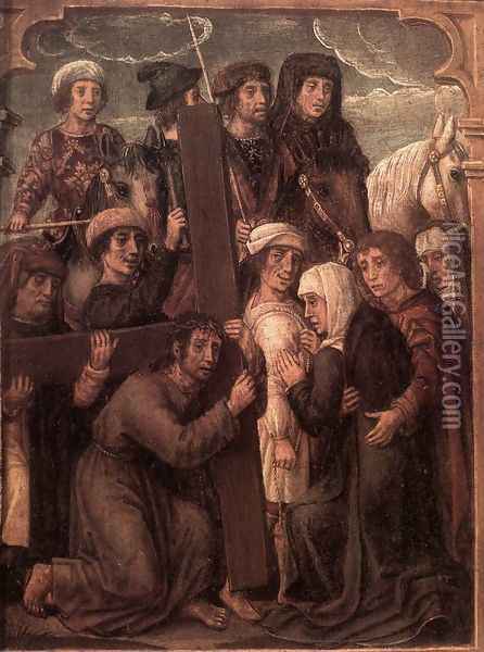 Triptych with Scenes from the Life of Christ (detail-2) 1500-05 Oil Painting - Flemish Unknown Masters