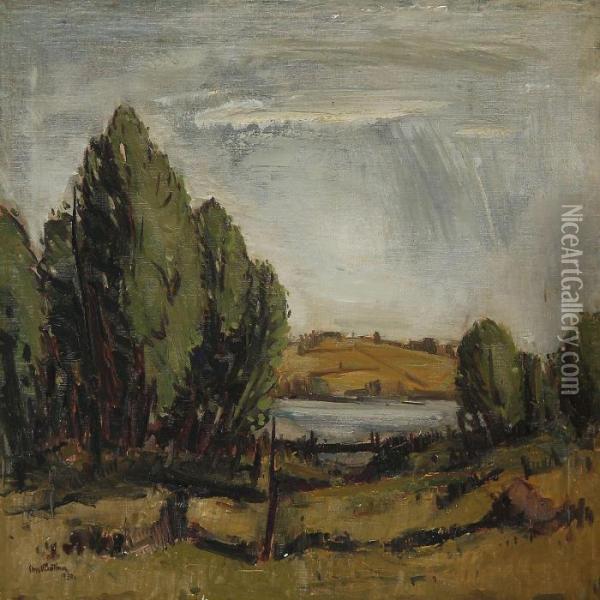 Landscape With A Lake Oil Painting - Ernst Zeuthen
