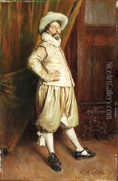 Confident cavalier Oil Painting - Ferdinand Victor Leon Roybet