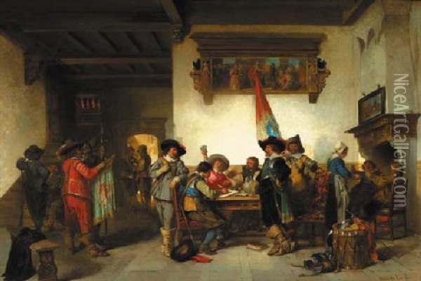 Signing Of The Declaration Oil Painting - Herman Frederik Carel ten Kate