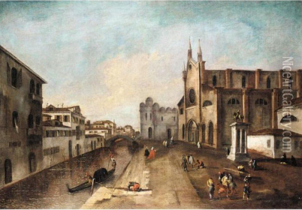 Venice, A View Of The Campo Dei Ss. Giovanni E Paolo Oil Painting - Francesco Guardi