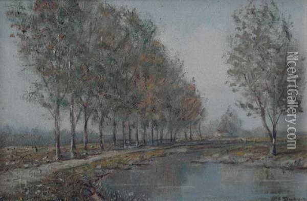 Paisaje Con Rio Y Arboles Oil Painting - Fernand Dubois
