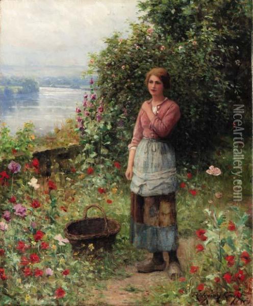 The Age Of Innocence Oil Painting - Daniel Ridgway Knight