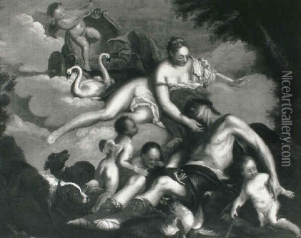 Venus And Adonis Oil Painting - Jacopo Amigoni