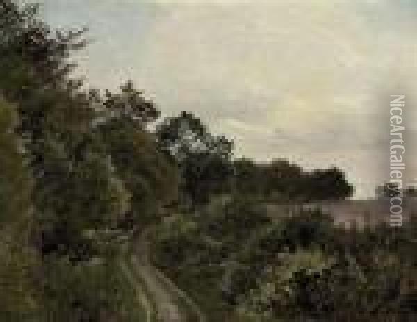 The Wooded Track Oil Painting - Sidney Richard Percy