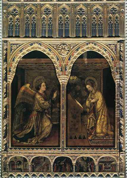 Annunciation 1444 Oil Painting - Jacopo Bellini