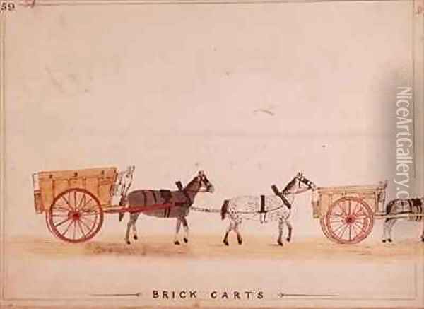 Brick Carts Oil Painting - William Francis Freelove