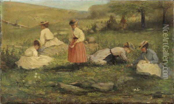 Jeunes Femmes Dans La Campagne Oil Painting - Gilbert Burling