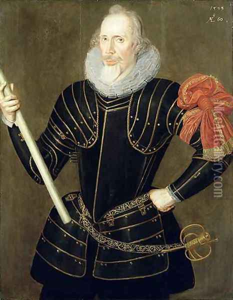 Portrait of a Man, 1593 Oil Painting - Robert Peake
