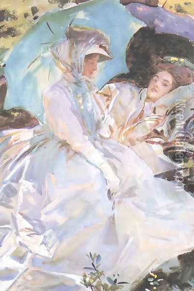 Reading Oil Painting - John Singer Sargent