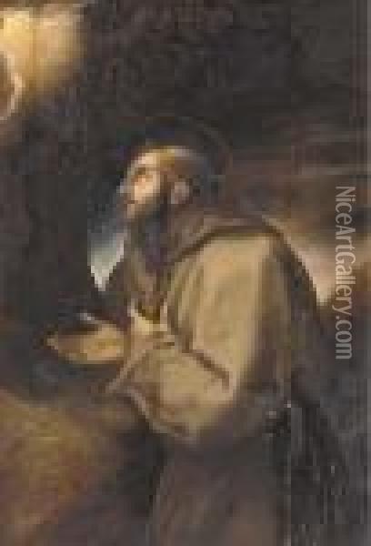 Saint Francis Oil Painting - Carlo Dolci