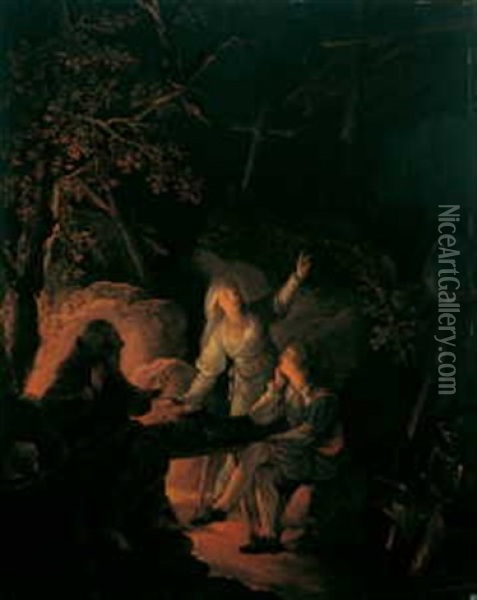 Szene Aus Dem Leben Der Atala Oil Painting - Ludovike von Reichenbach
