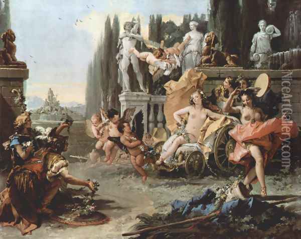 Triumph of Flora Oil Painting - Giovanni Battista Tiepolo