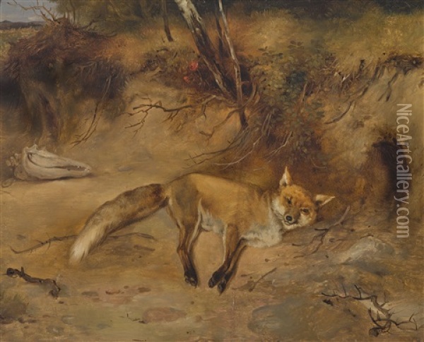 Fuchs Oil Painting - Carl Blechen