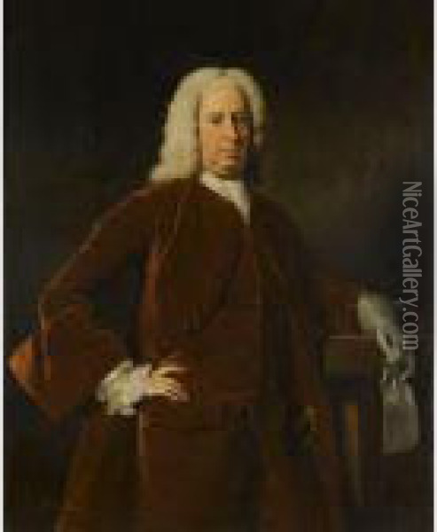 Portrait Of John Fitzgerald Villiers, 1st Earl Of Grandison(1692-1766) Oil Painting - Allan Ramsay
