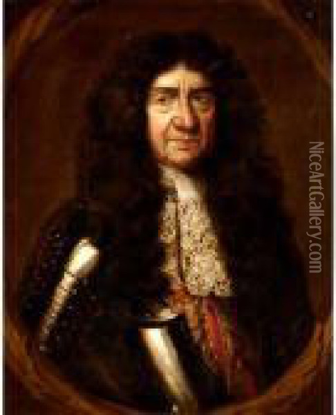 Portrait Of Captain Richard Morgan Of St George's, Bristol Oil Painting - Sir Peter Lely