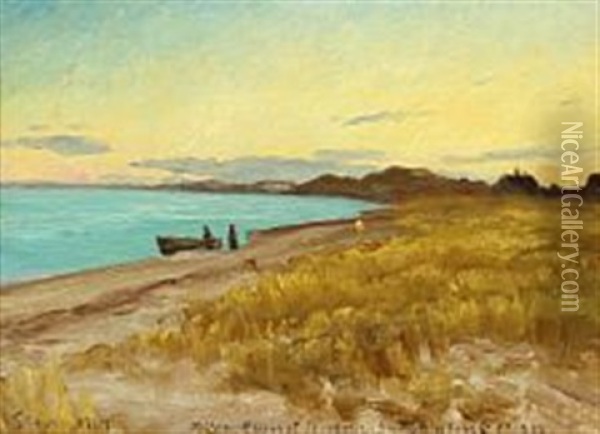 Landscape From Skagen Oil Painting - Carl Ludvig Thilson Locher