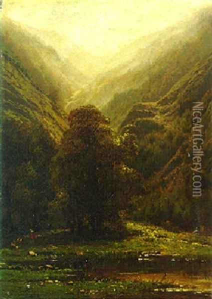 Effet De Brouillard Oil Painting - Gerard Joseph Adrian van Luppen