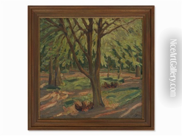 Forest Landscape Oil Painting - Carl Joerres