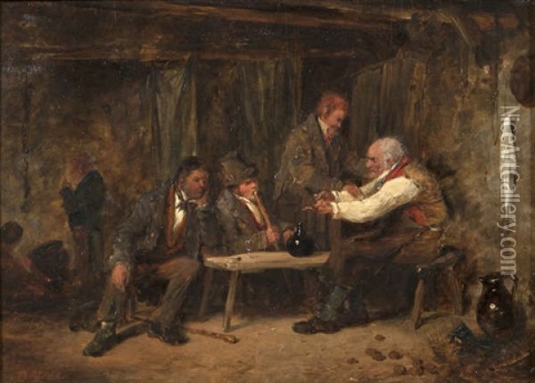 A Shebeen Oil Painting - Erskine Nicol