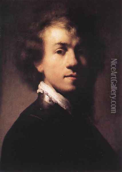 Self-Portrait with Lace Collar Oil Painting - Rembrandt Van Rijn
