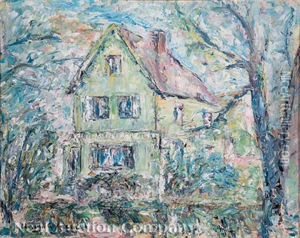 The Homestead (with Preparatory Sketch, Verso) Oil Painting - Edmund William Greacen