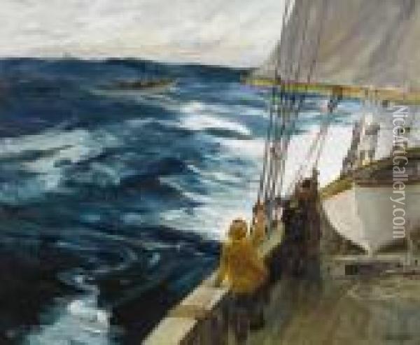 On High Seas Oil Painting - Charles Paul Gruppe