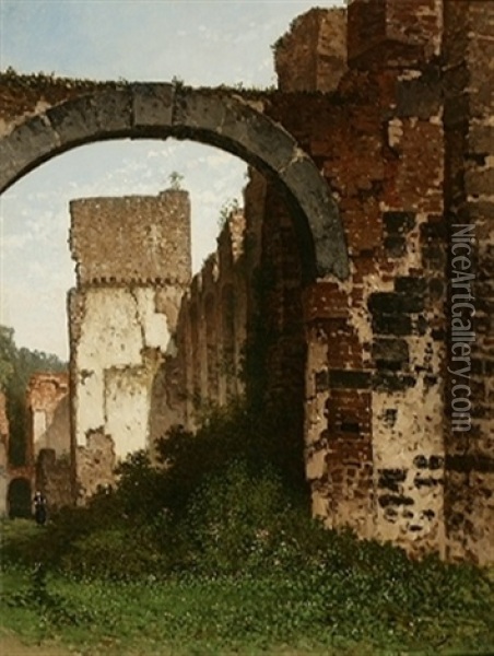 Les Ruines De Villers-la-ville Oil Painting - Francois Stroobant