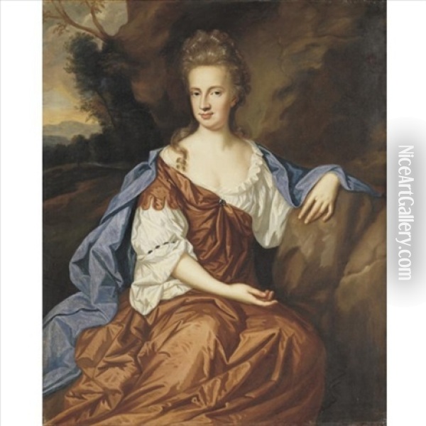 Portrait Of A Lady Oil Painting - John Kerseboom