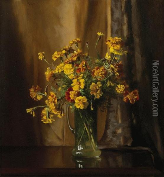 Flowers Oil Painting - Carl Hampel