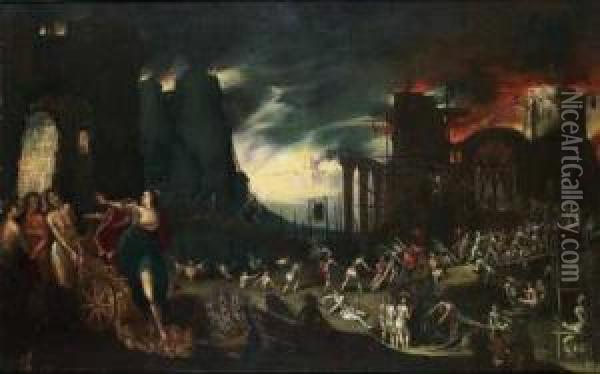 Proserpina Condotta All'inferno Oil Painting - Jakob Isaaksz Swanenburgh