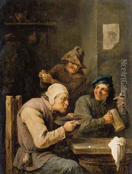 The Hustle-Cap Oil Painting - David The Younger Teniers