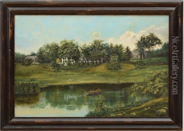 On The Lake Oil Painting - Charlotte Jane Holman