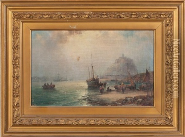 Coastline Oil Painting - Charles Thornley