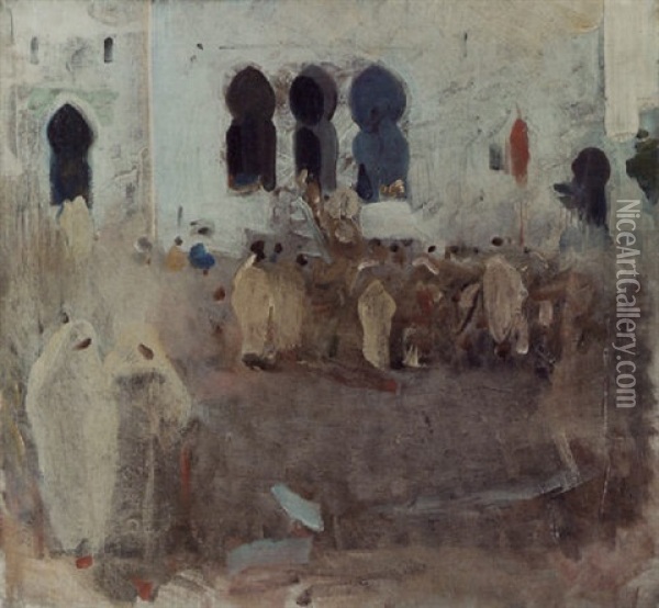 Moroccan Scene Oil Painting - Robert Brough