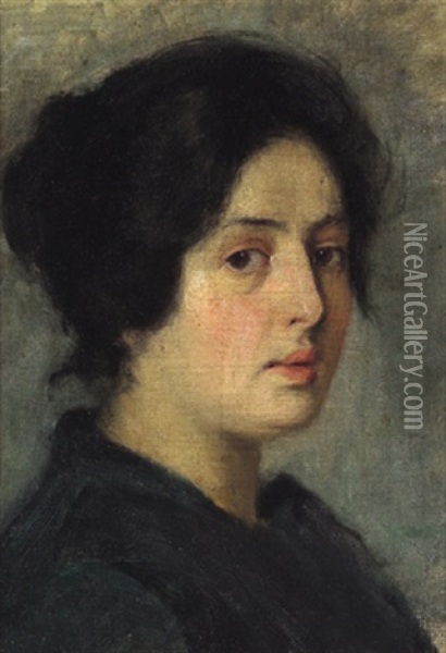 Frauenportrait Oil Painting - Hermann Kern