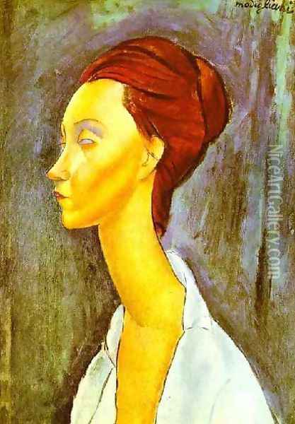 Portrait Of Lunia Czechovska Oil Painting - Amedeo Modigliani