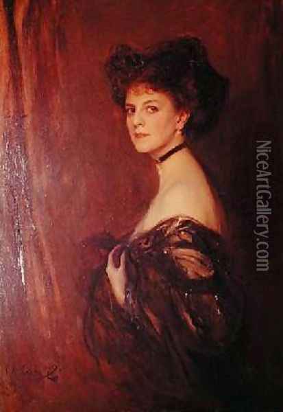 The Countess Greffulhe 1859-1922 Oil Painting - Philip Alexius De Laszlo