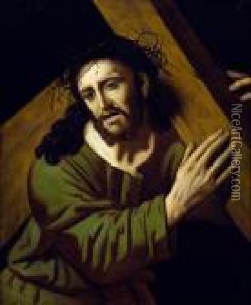 Cristo Portacroce Oil Painting - Luis de Morales