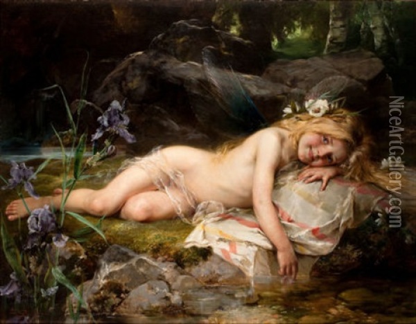 Forest Nymph Oil Painting - Paul Hermann Wagner