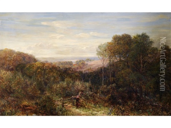 Autumn Breezes Oil Painting - Charles Thomas Burt