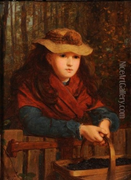 The Blackberry Girl: Oil Painting - James Hayllar