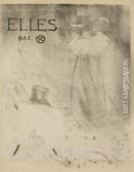 Frontispiece For Elleslithograph Printed In Greyish-black Oil Painting - Henri De Toulouse-Lautrec