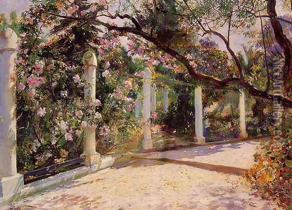 Almond Trees, Algiers Oil Painting - Georges Antoine Rochegrosse